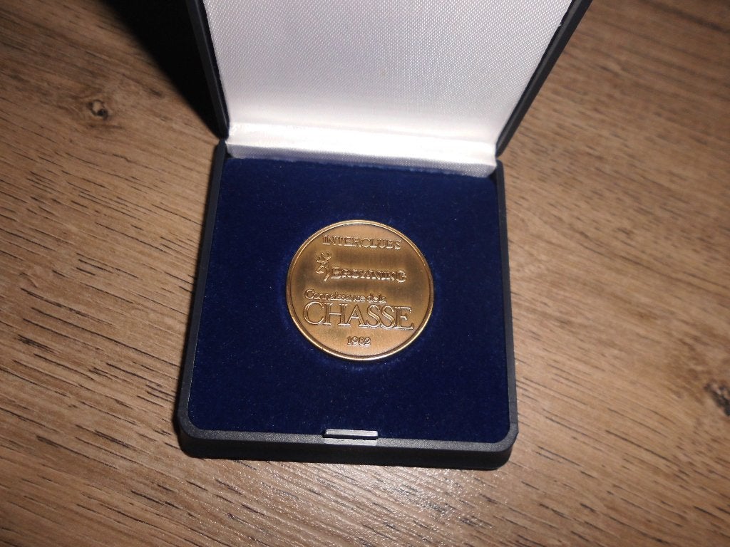 distinction de chasse 1982 - medaille browning en boite, Enlèvement ou Envoi