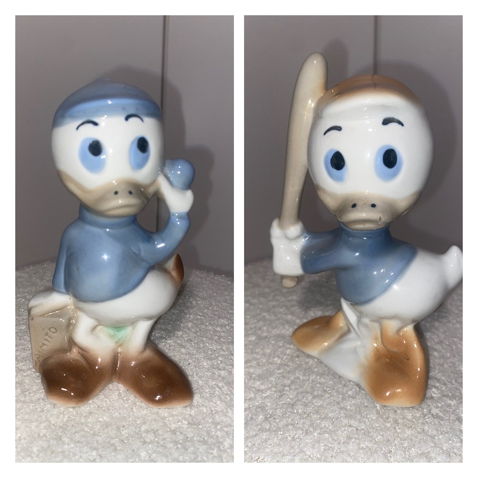 2 figurines Vintage Walt Disney, Enlèvement, Donald Duck, Comme neuf, Statue ou Figurine