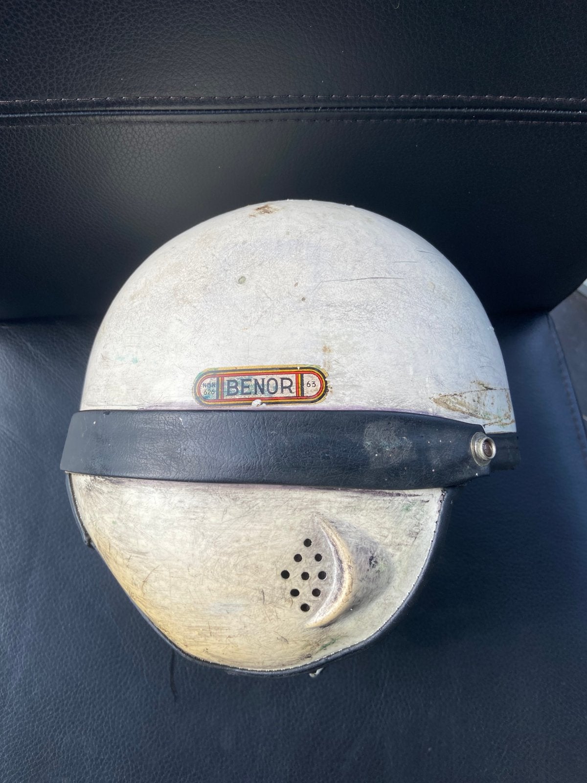 Vintage LEVIOR BENOR 63 helm, Fietsen en Brommers, Ophalen of Verzenden, Gebruikt