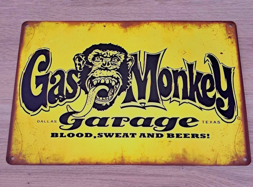 Gas Monkey Garage platen, Verzamelen, Merken en Reclamevoorwerpen, Nieuw, Reclamebord, Ophalen of Verzenden