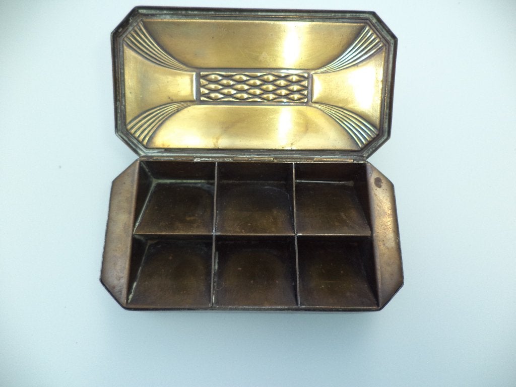 Art Nouveau Jugendstil WMF ostrich mark postzegeldoos box, Enlèvement ou Envoi