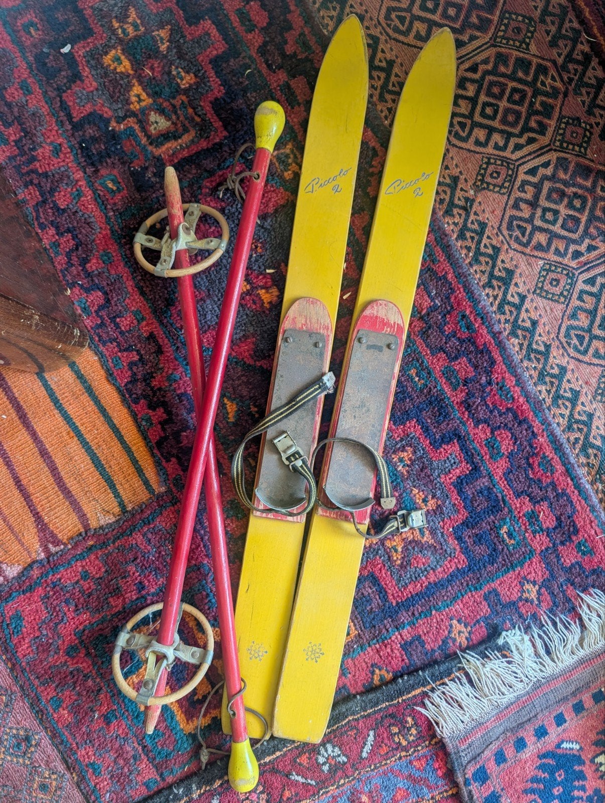 Antieke kinderski's, Sport en Fitness, Skiën en Langlaufen, Ophalen, Ski, Ski's