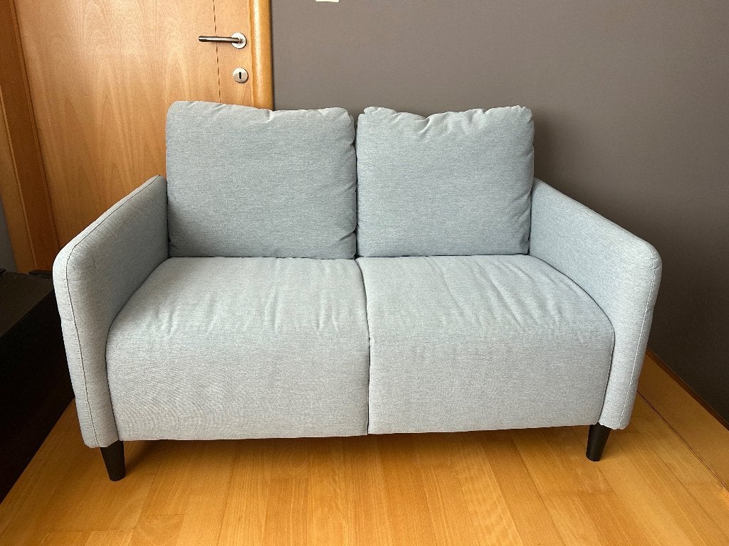 Licht grijze zetel, 75 à 100 cm, Moins de 150 cm, Comme neuf, Enlèvement