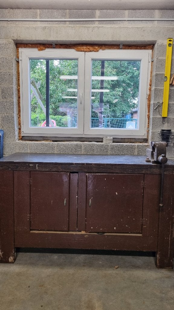 Werkbank, Doe-het-zelf en Bouw, Werkbanken, Ophalen, Gebruikt, 120 tot 170 cm, Bankschroef