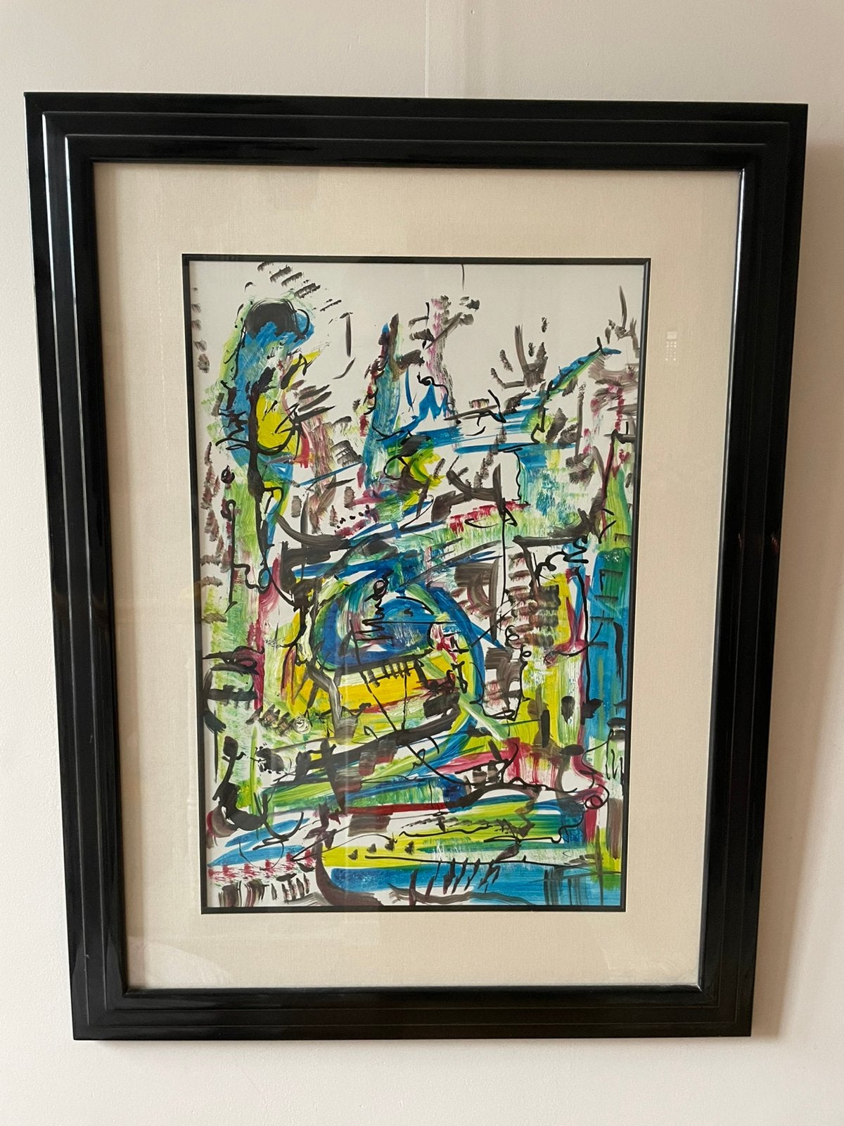 Peinture de Frédéric Etienne, encre et gouache, Antiquités & Art, Enlèvement, Encadré, Gouache