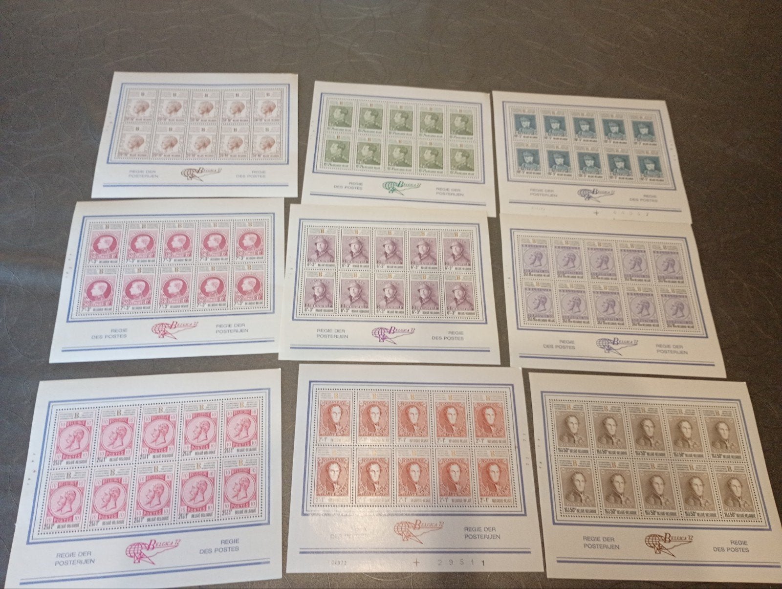 M4) blocs de timbres Belgica 72, Enlèvement ou Envoi