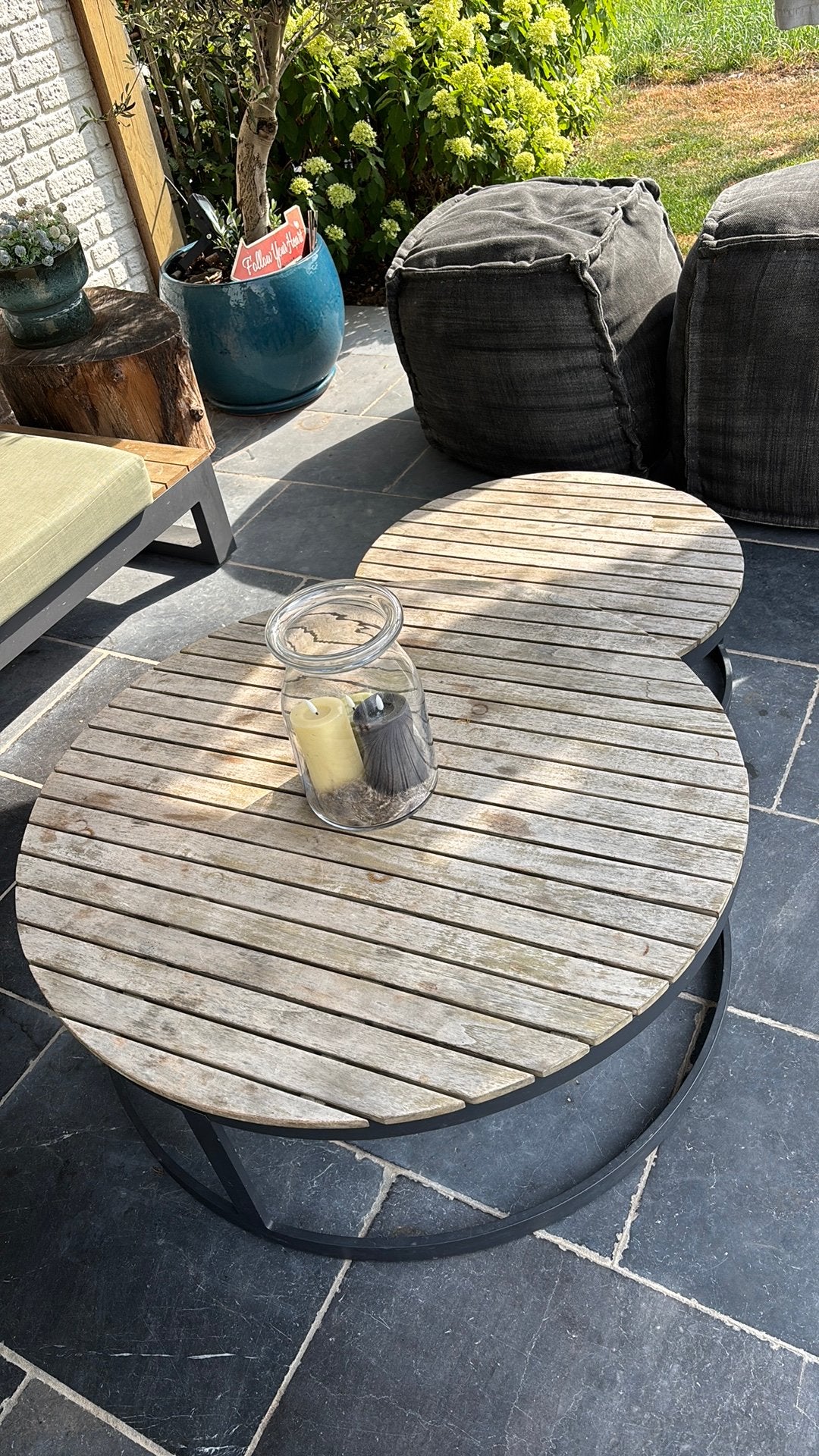 Table de jardin en teck, Jardin & Terrasse, Tables de jardin, Enlèvement, Utilisé