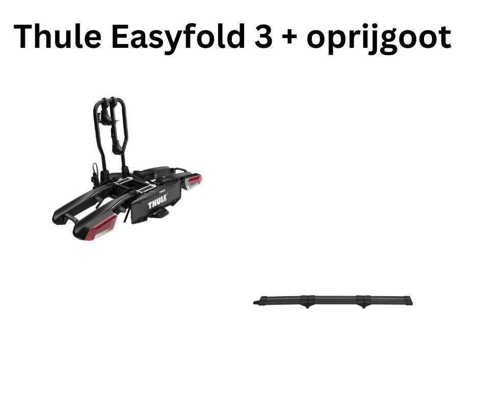 THULE EASYFOLD 3 met oprijgoot, Auto diversen, Fietsendragers, Elektrische fiets, Verzenden, Nieuw, 2 fietsen