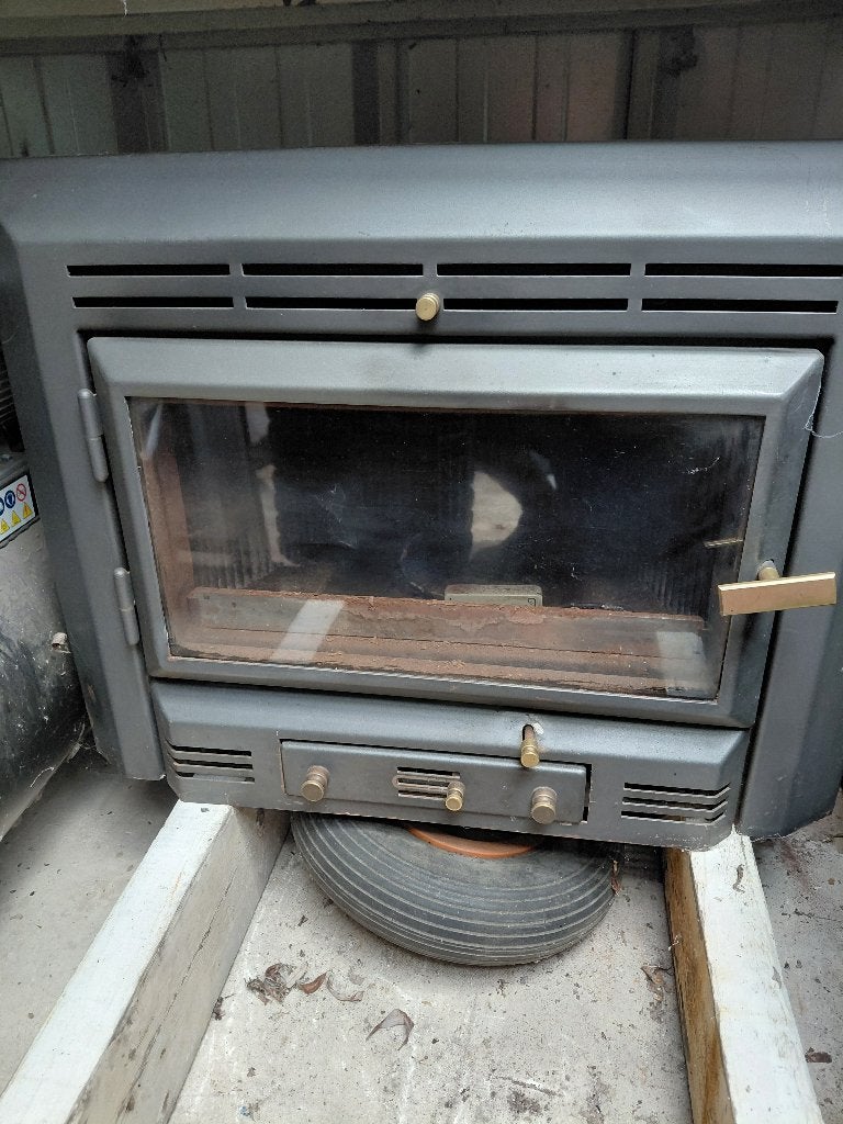 houtcassette, Ophalen, Gebruikt, Inbouwhaard, Houthaard