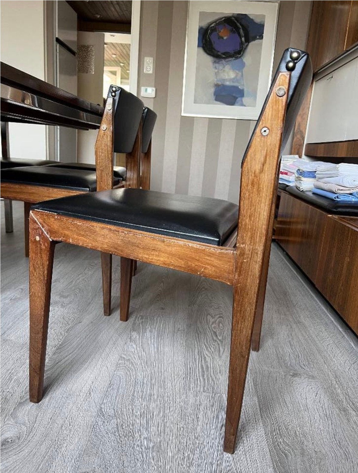 Vintage eetkamer stoelen living, Huis en Inrichting, Ophalen, Gebruikt
