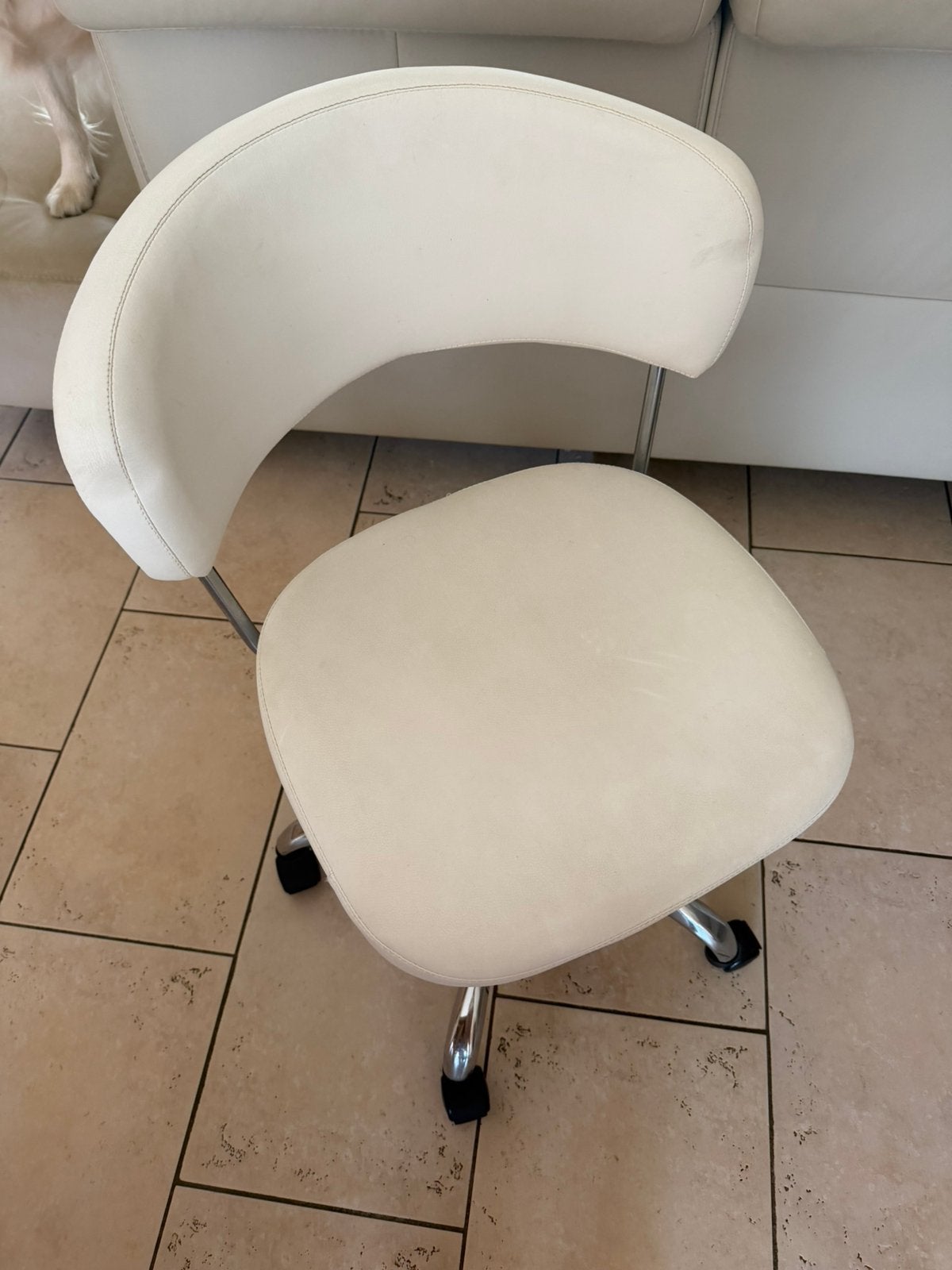 Chaise de bureau blanche, Enlèvement, Comme neuf, Chaise de bureau