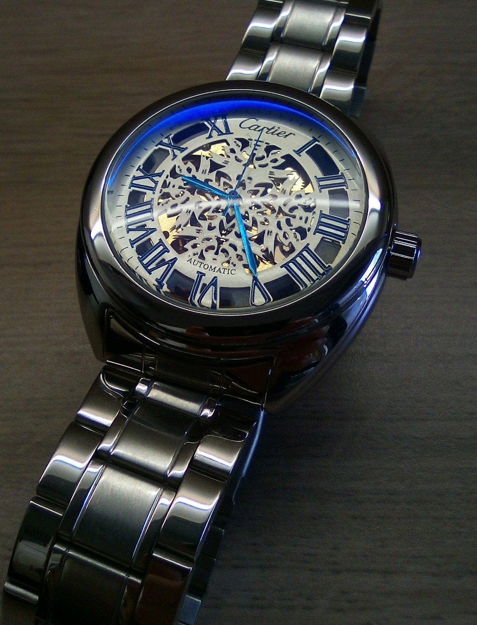 Nieuw.
Automatic movement., Ophalen, Staal, Staal, Polshorloge