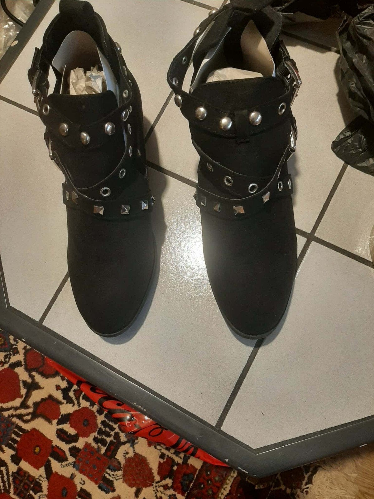 bottines modernes à boucles taille 39, Enlèvement, Noir