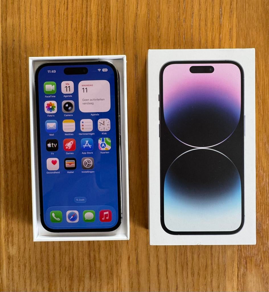 iPhone 14 Pro 128 Go Deep Purple - 100% batterie, Enlèvement ou Envoi, Utilisé, Sans abonnement, Sans simlock