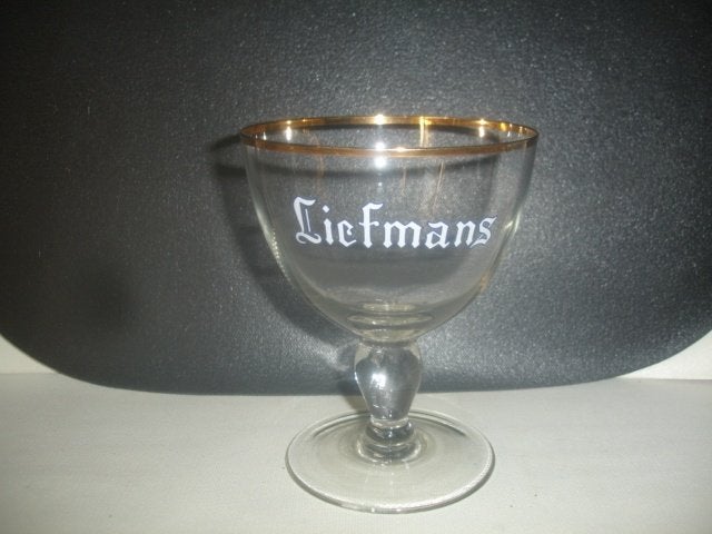Oud bierglas Liefmans, brij. Liefmans, nu bij Duvel, Verzamelen, Biermerken, Ophalen of Verzenden, Zo goed als nieuw, Glas of Glazen