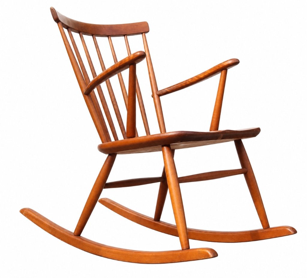 ROLAND RAINER. Haga Fors. rocking chair. Sweden, 1960s/70s., Antiquités & Art, Enlèvement