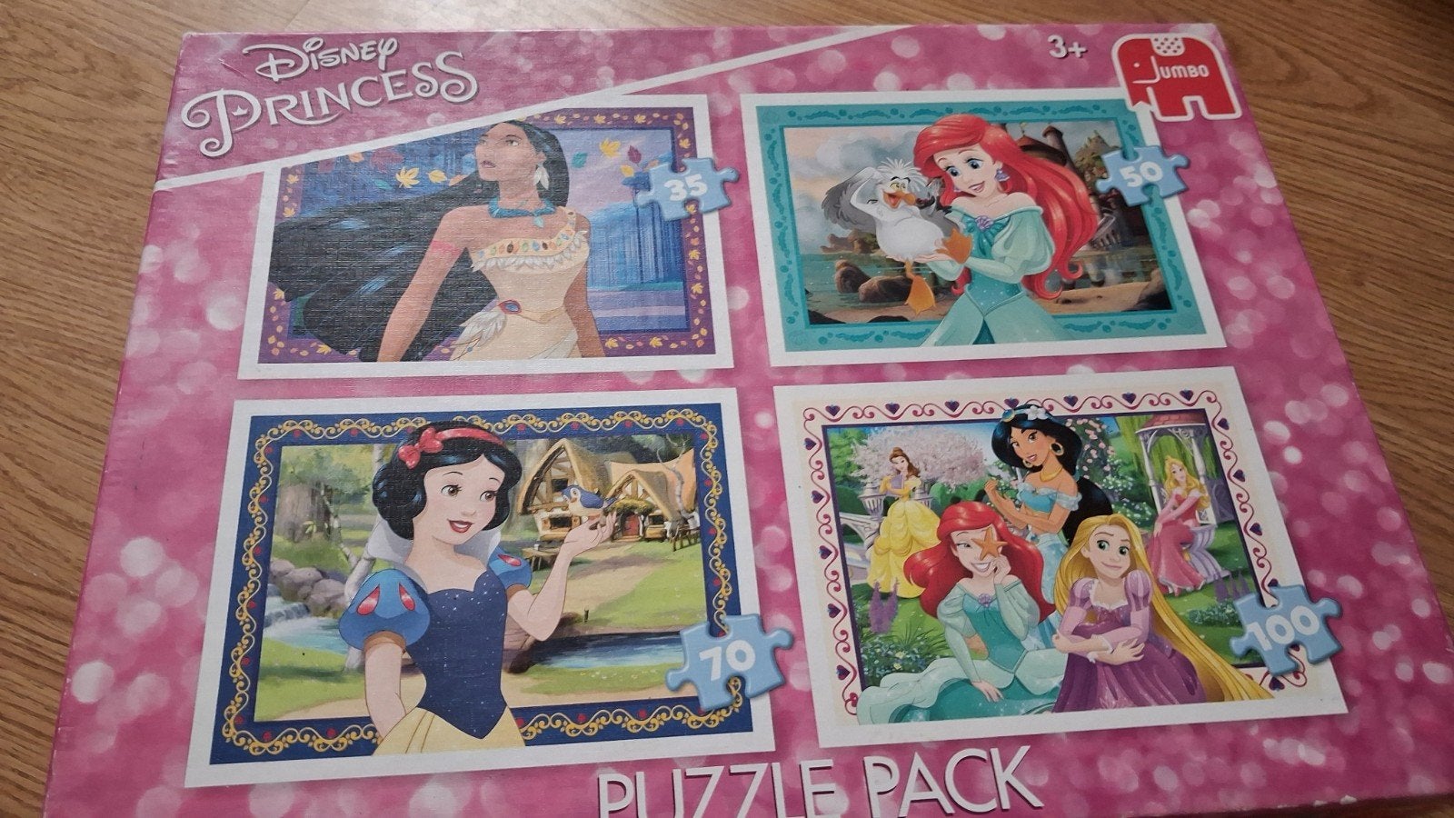 puzzel 4-in-1 disney prinsessen (35/50/70/100), Ophalen