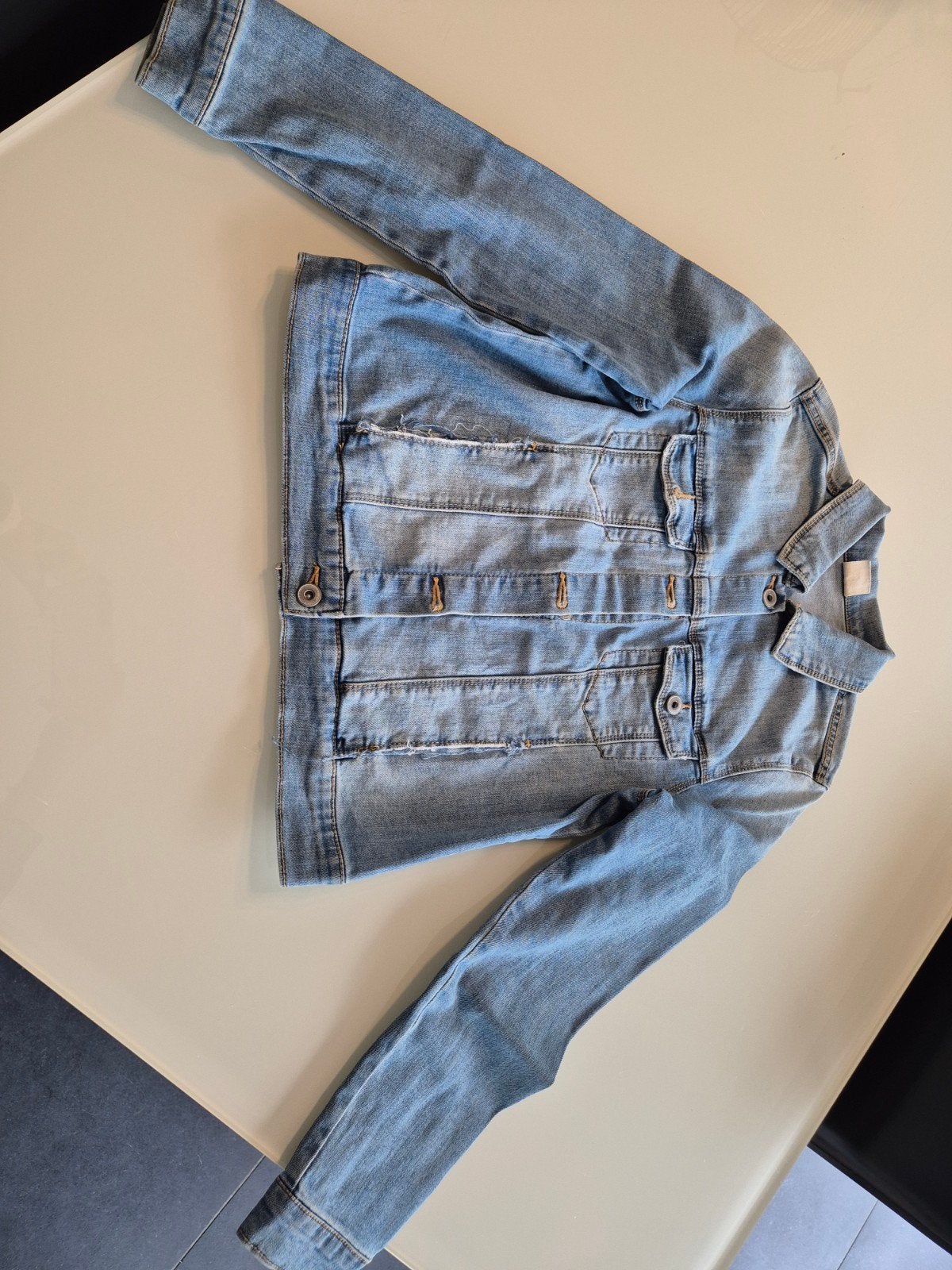 jeansjas meisjes, Kleding | Dames, Blauw, Zara, Ophalen of Verzenden, Zo goed als nieuw
