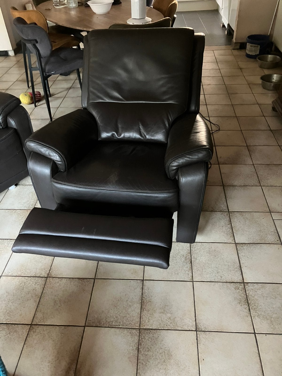 Elektrische relax zetel, Huis en Inrichting, Ophalen, Gebruikt, Leer