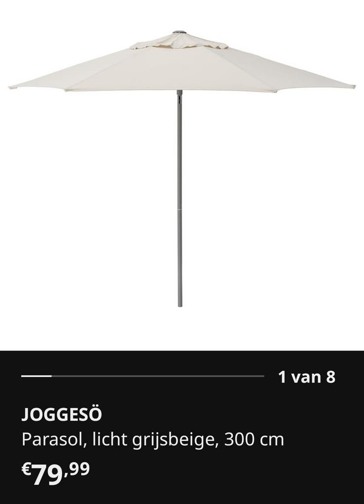 IKEA parasol en parasolhoes (nooit gebruikt), Ophalen, Parasolhoes