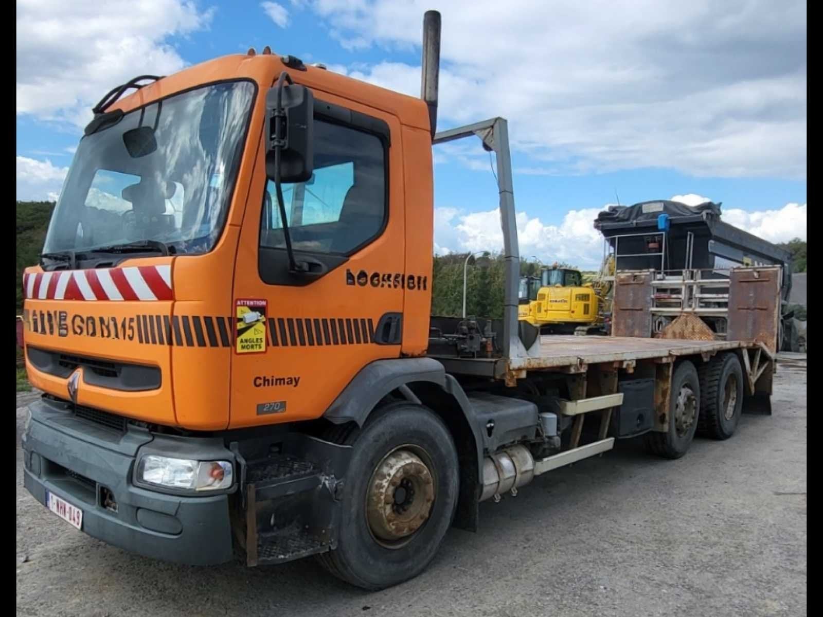 2002 Renault Kerax Platte Laadwagen, Renault, Overige brandstoffen, Bedrijf, Te koop