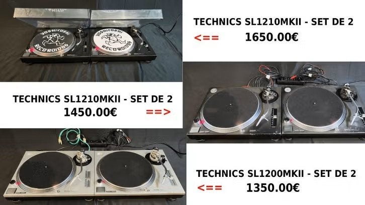 TECHNICS SET DE 2 PLATINES révisées, CD & DVD, Vinyles | Musique du monde, Utilisé, Autres genres, 1990 - 1999, Enlèvement
