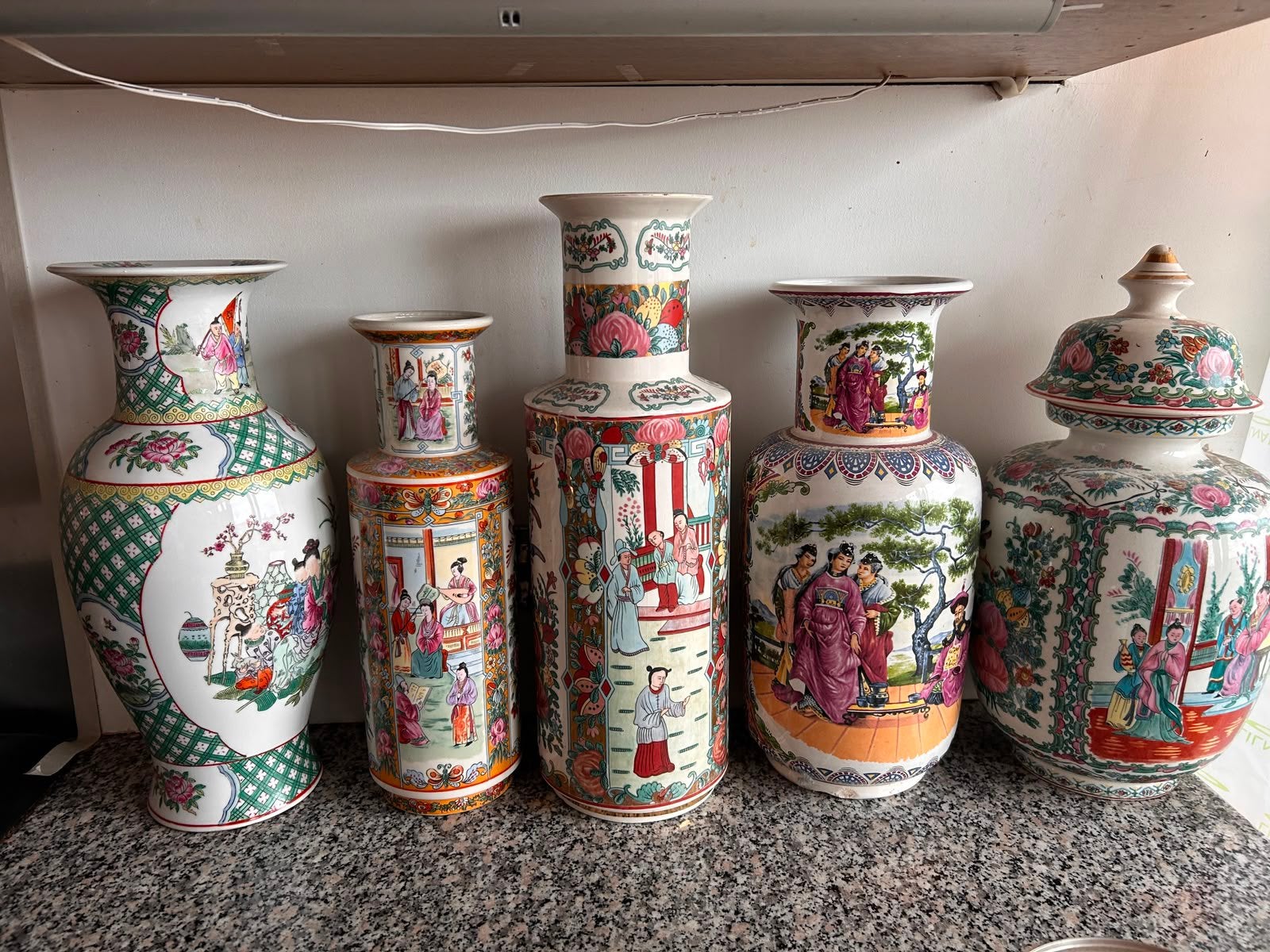 Set van 5 grote chinese vazen, Antiek en Kunst, Antiek | Vazen, Ophalen