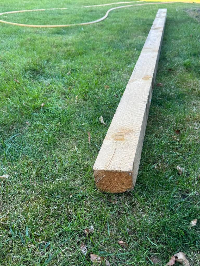 Poutres en bois robustes de différentes tailles(voir photos), Enlèvement, Comme neuf, 180 à 250 cm, Poutres