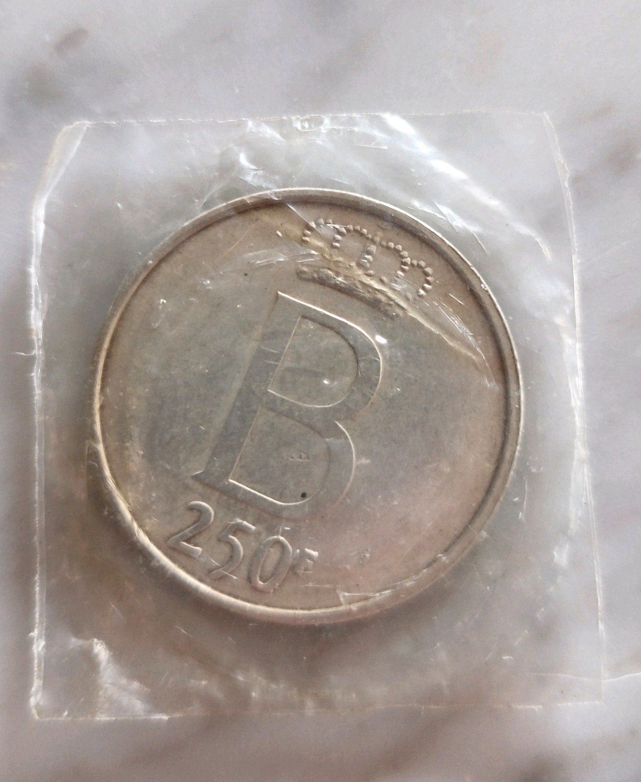 Pièce de 250 FB (TTB), Enlèvement, Argent