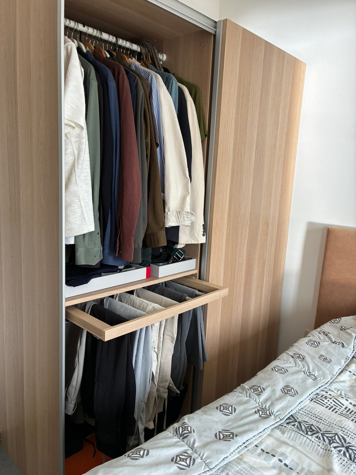 Kleerkast + Bed en matras, Enlèvement, Comme neuf