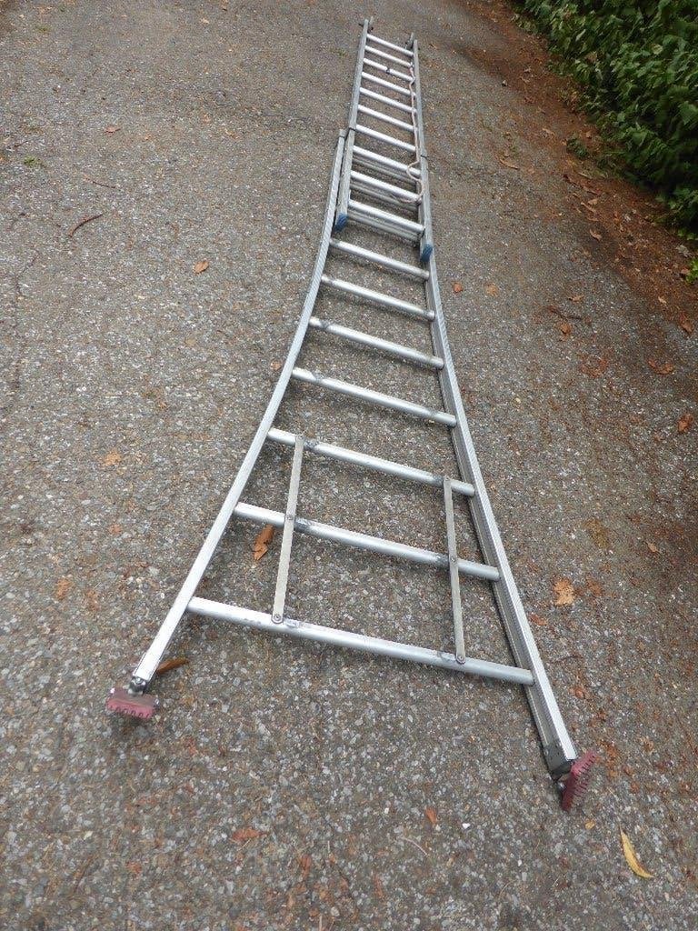 alu dubbele ladder " solide " 2 x 10 treden, kan in A stand, Ophalen, Ladder, Opvouwbaar of Inschuifbaar, 4 meter of meer