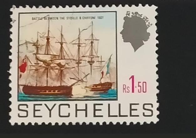 Seychelles 1969 - voiliers de 1801, Timbres & Monnaies, Timbres | Afrique, Envoi, Autres pays, Affranchi