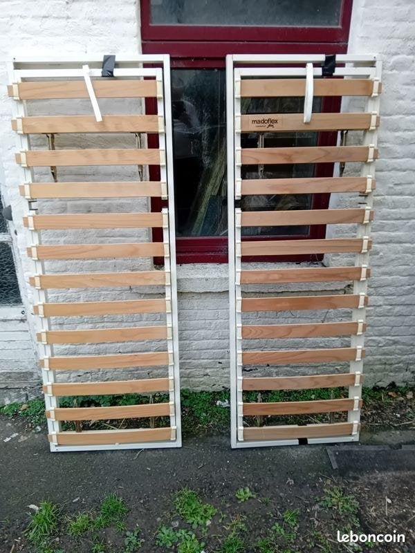 2 Sommiers à Lattes Madoflex, Enlèvement, Utilisé, Sommier, Deux personnes