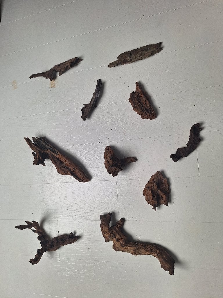 Terrarium/aquarium  hout 10 stuks, Dieren en Toebehoren, Ophalen, Gebruikt, Tak, Plant, Rots of Steen