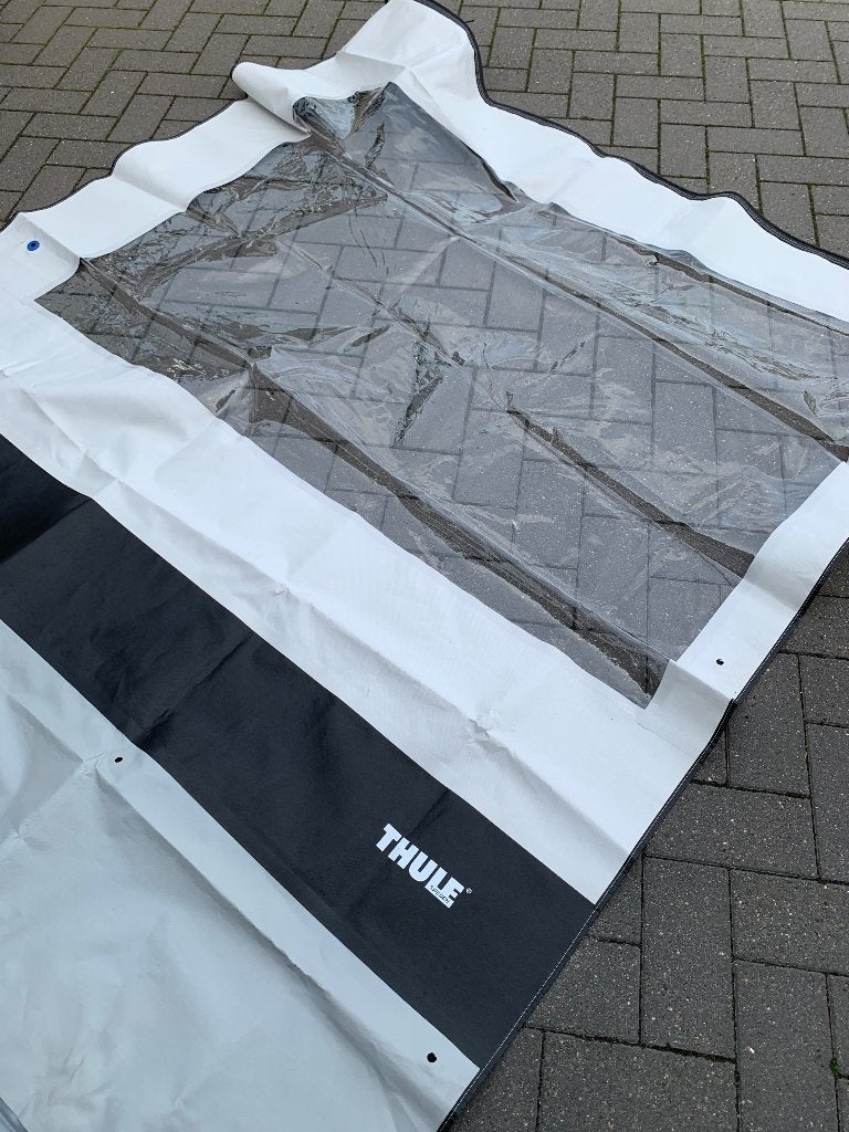 Thule sun en rainblocker, Caravans en Kamperen, Ophalen, Zo goed als nieuw, Vinyl, Thule