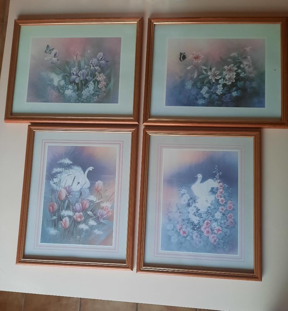 set 4 kadertjes, Ophalen of Verzenden