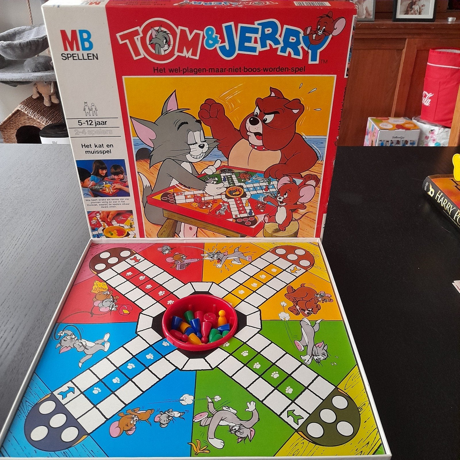 Vintage MB spel Tom en Jerry "Mens erger je niet" uit 1981, Ophalen of Verzenden