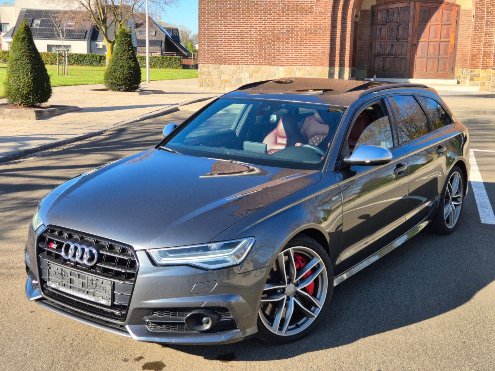 Prachtige Audi S6 Avant 4.0 TFSI 450 PK Daytona Met Valcona, Auto's, Automaat, Zwart, Sportstoelen, Zwart