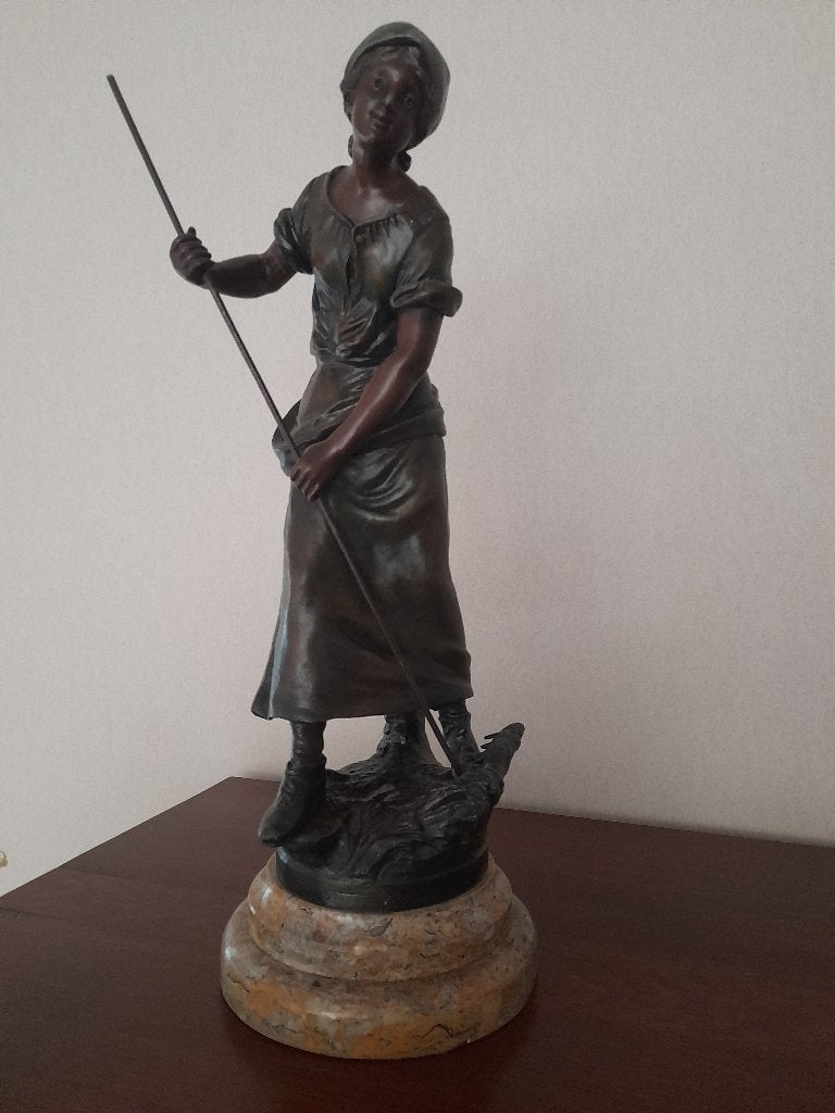 bronzen beeld hoogte 55 cm, Ophalen, Brons