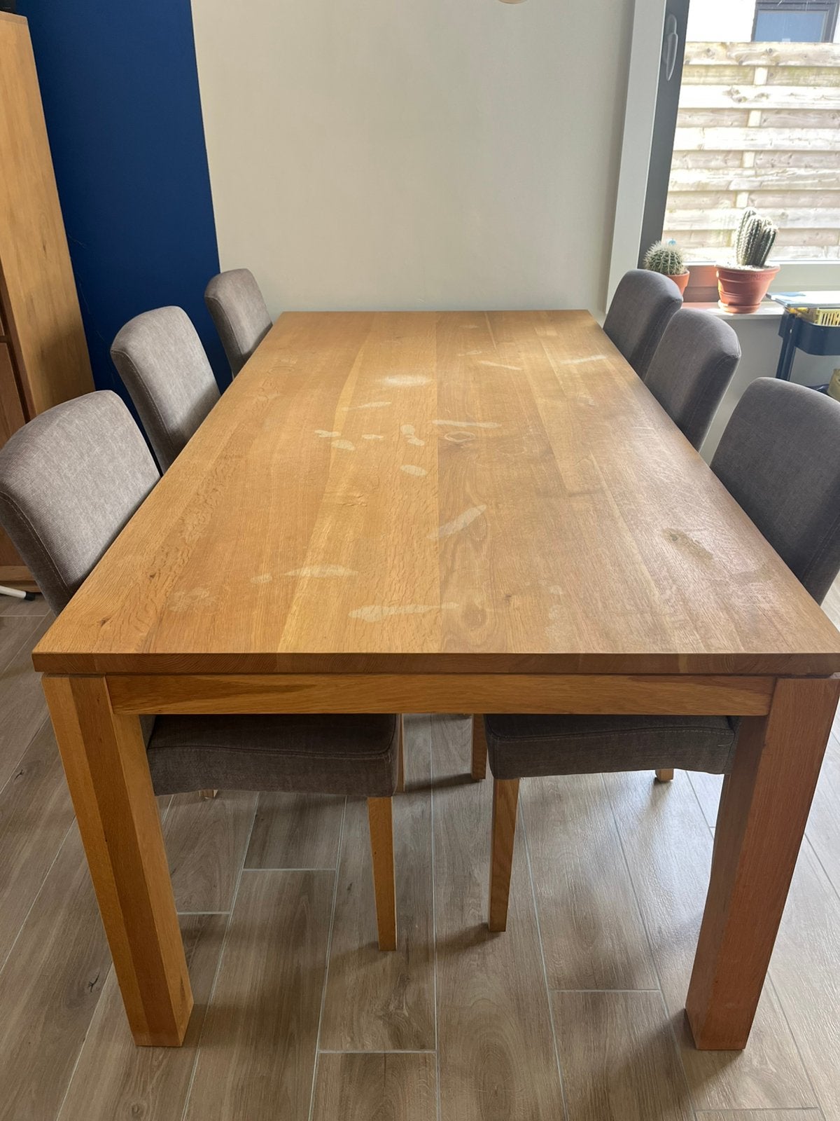 Eettafel hout, Ophalen, Gebruikt, Eikenhout, 50 tot 100 cm