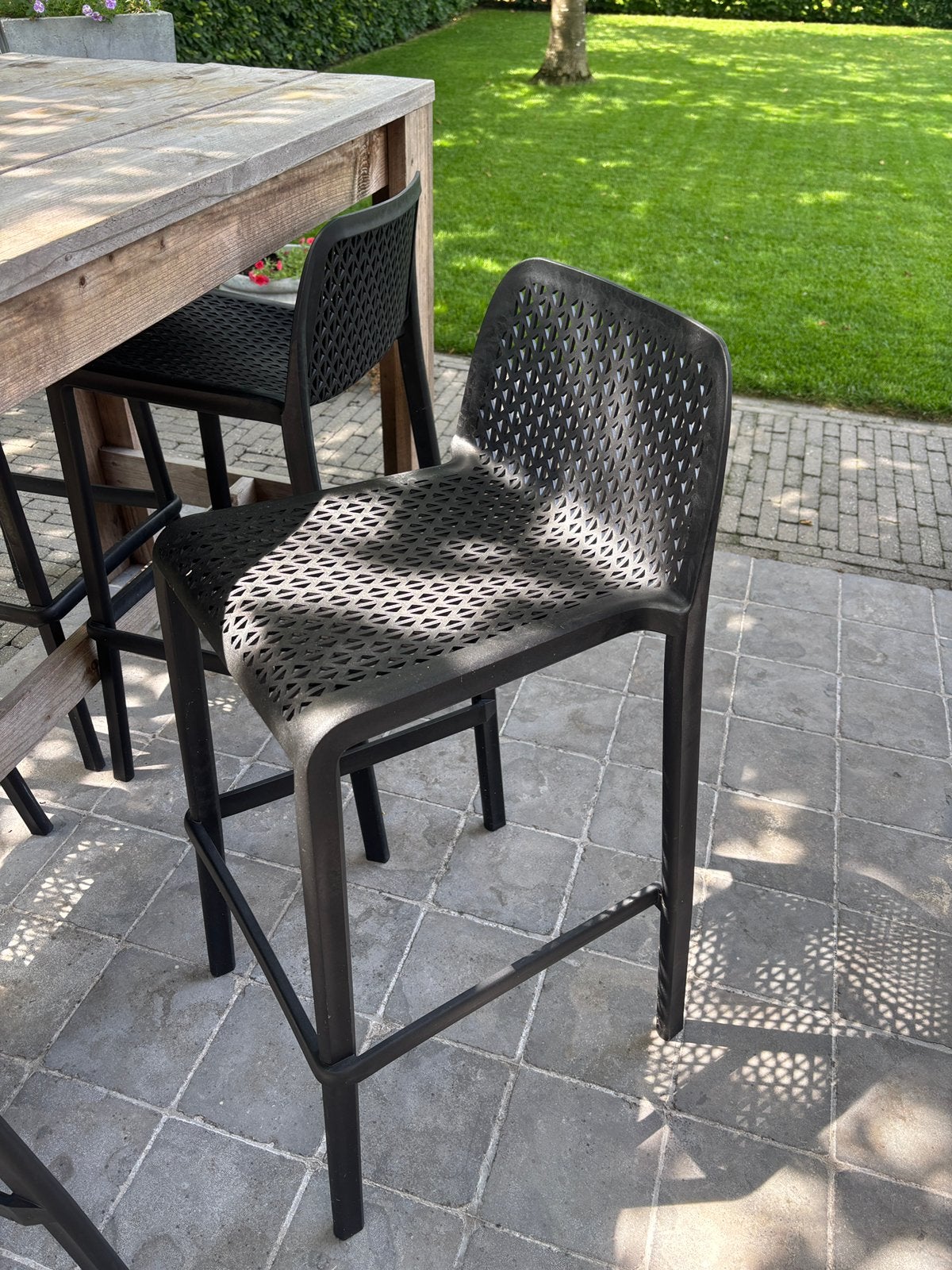 Terras barkrukken 8 stuks, Tuin en Terras, Ophalen, Zo goed als nieuw