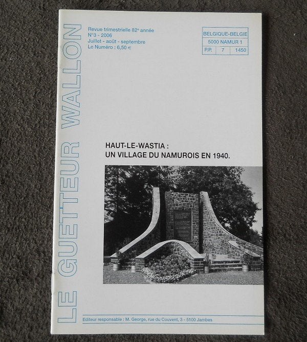Guetteur Wallon 2006 - 3 - Haut-le-Wastia Namur Anhée, Enlèvement ou Envoi, Utilisé