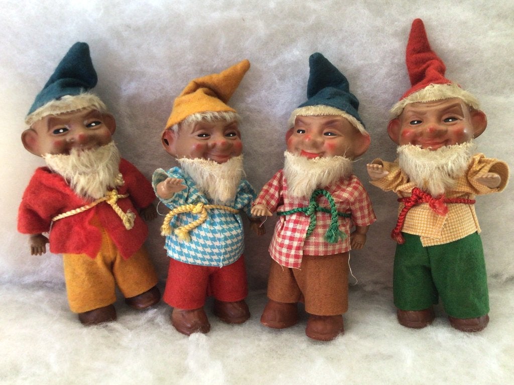 4 vintage kabouters. Jaren 50-60, Antiek en Kunst, Ophalen of Verzenden