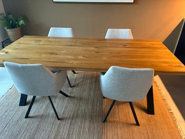 eetkamertafel massief natuureik, Ophalen