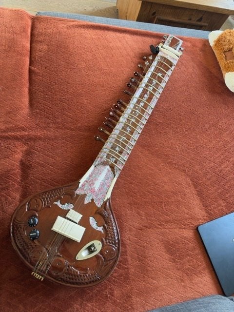 semi akoestische sitar, Musique & Instruments, Instruments à corde | Autre, Enlèvement, Comme neuf, Autres types