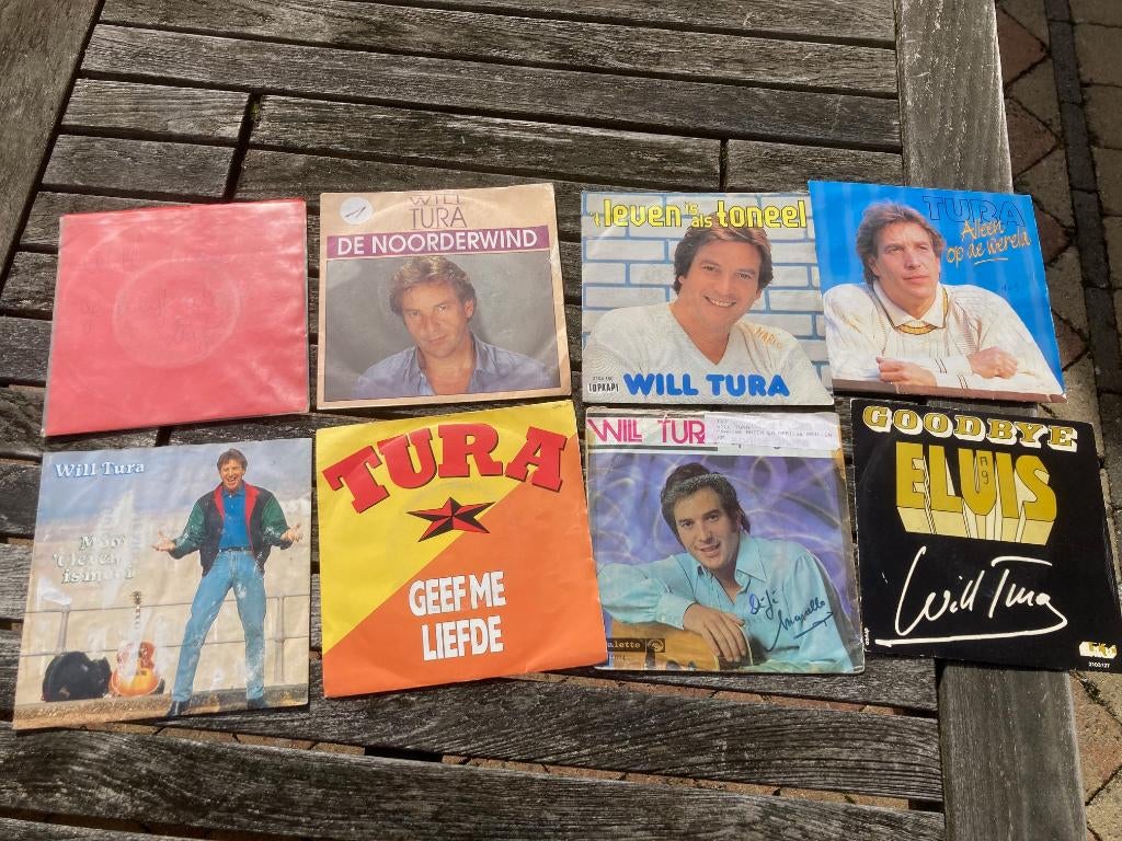 14 Vinyl singles Will Tura, Gebruikt, 7 inch, Single, Ophalen of Verzenden