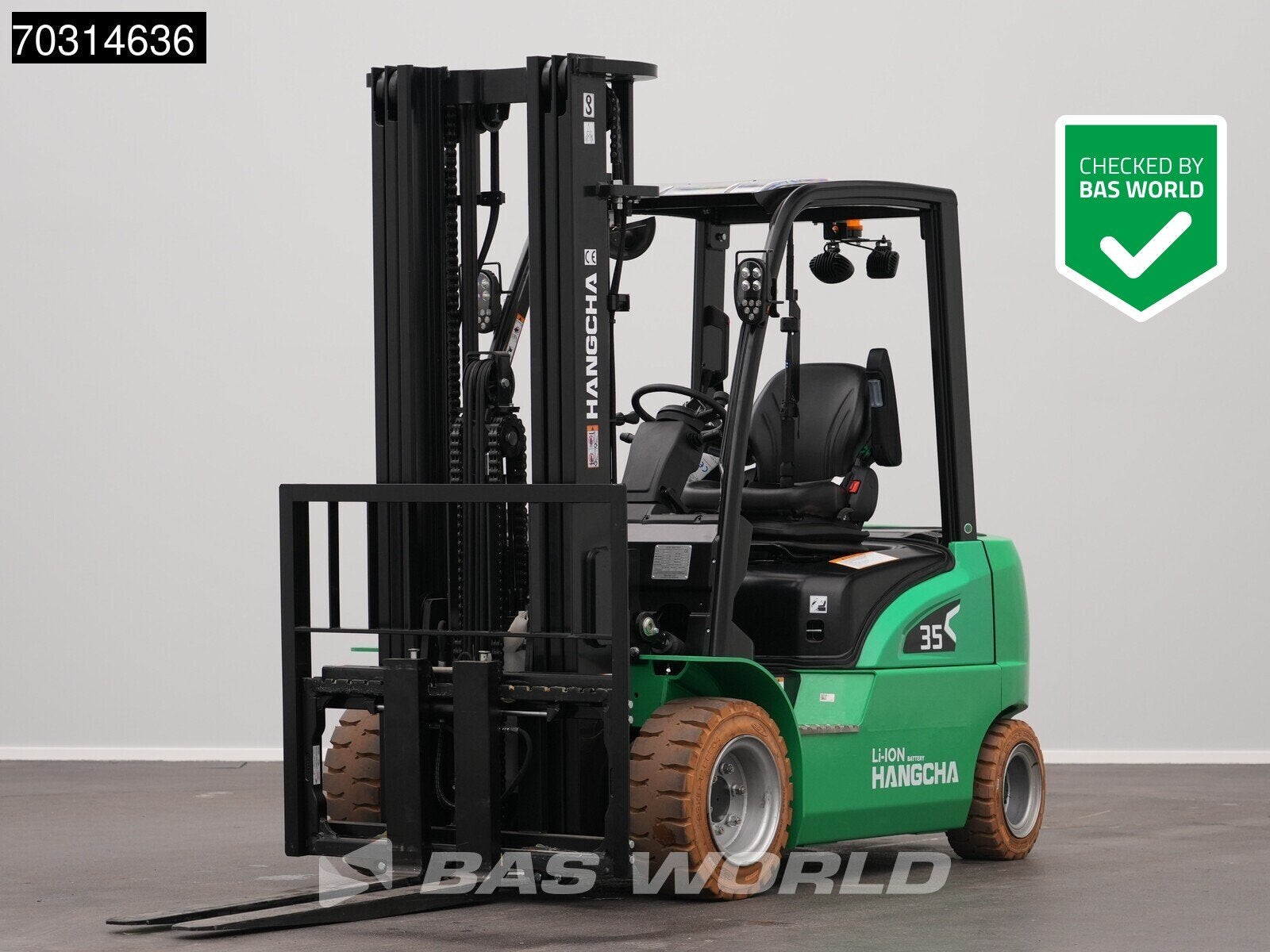 Hangcha CPD35 Elektrische Heftruck - Li-ion - Triplex - Free, Zakelijke goederen, Machines en Bouw | Heftrucks en Intern transport