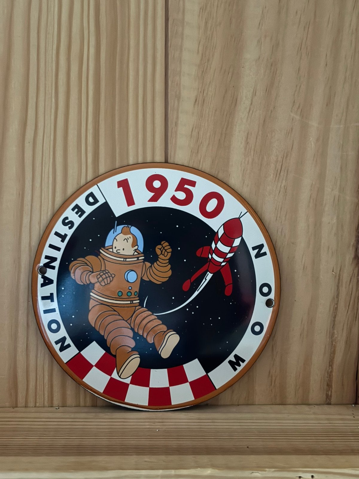 Plaque Émaillée tintin, Antiquités & Art, Enlèvement ou Envoi