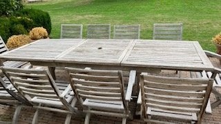 tuinmeubilair, Jardin & Terrasse, Ensembles de jardin, Table à dinner, Salons de jardin, Utilisé, Enlèvement