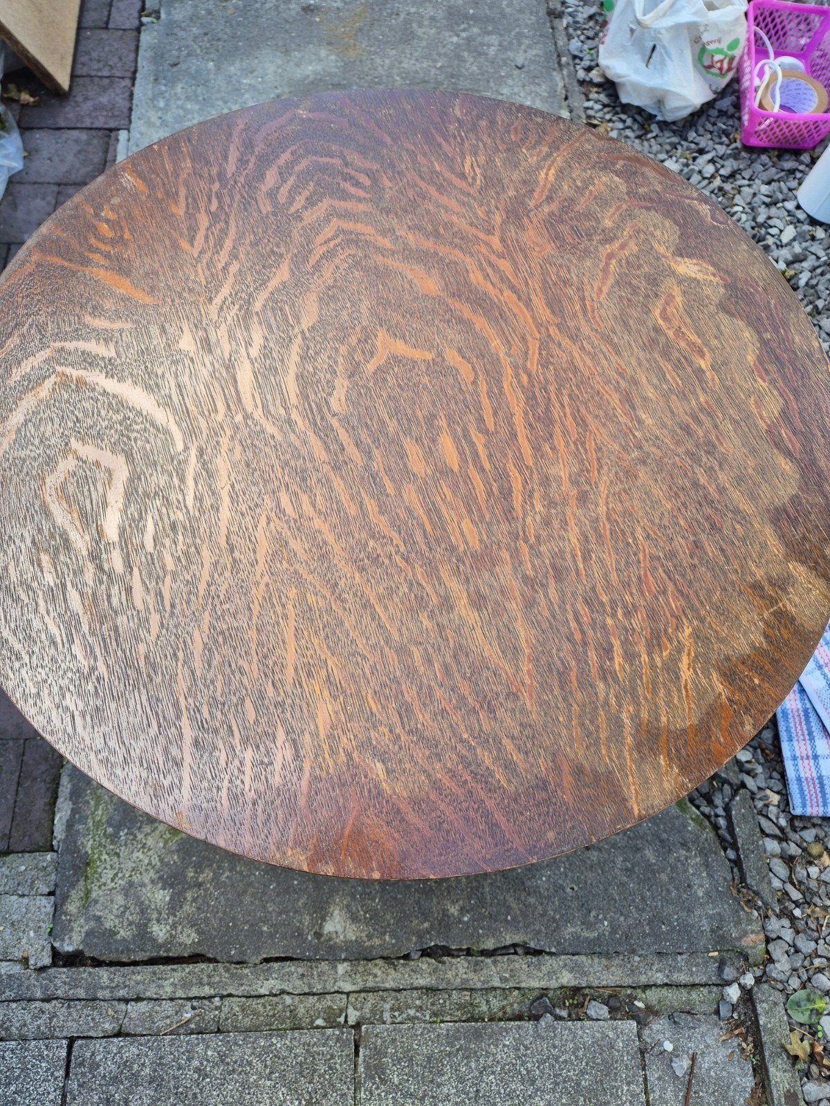Antiek tafeltje met glas 10 euro, Antiek en Kunst, Ophalen